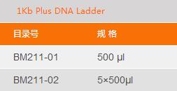 1Kb Plus DNA Ladder,全式金,BM211-01 500μl - 四面体科技-实验室一站式服务平台